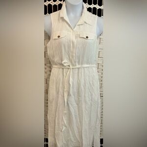 Luxology White Sleeveless Dress